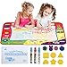 Price comparison product image Water Doodle Mat Magic Doodle Drawing Board Large for Kids Writing Painting Drawing, with 3 Magic Pens & 7 Eva Stamps & 1 Booklet, Best Gift for Kid Birthday