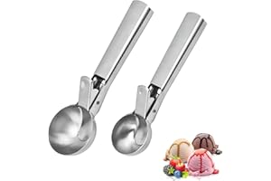 RZMZBY Cuchara de helado de acero inoxidable pulido, para helados, falafels y arroz