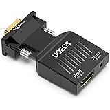 UOEOS VGA auf HDMI Adapter, VGA zu HDMI Adapter, mit Audio-Unterstützung und 1080P-Auflösung für Computer, Desktop, Laptop, P