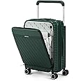 THE ASSEMBLY Polycarbonate Hard-Sided Cabin Luggage - 45 Litres | Premium Wide Handle Trolley Bag With Spinner Wheels With In-Built Tsa Lock & Usb Charging Port-Rover Pro, 55Cm, Small, Green