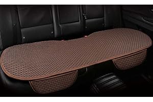 YUNZLAN Coussin de siège de Voiture en Soie de Glace Respirante, Coussin de siège de Voiture Confortable pour la Conduite, Universel (café, 1pc. de Coussinets pour l'arrière)