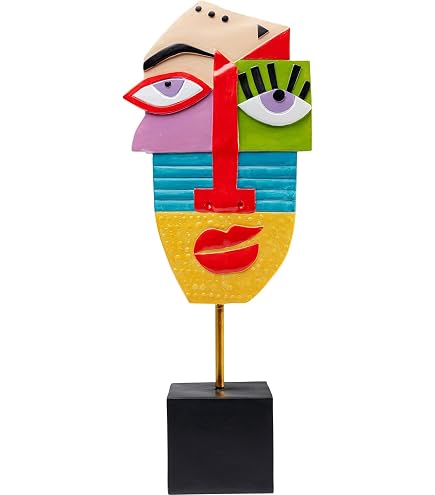 Grande Figurine Décorative Casablanca Visage XXL En Résine Et Métal - Hauteur 64 Cm - Cadeau Élégant