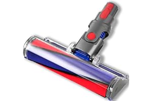 QWYTLROX Tête de nettoyage à rouleau souple pour aspirateurs sans fil Dyson V7 V8 V10 V11 V15, tête d'aspirateur à dégagement rapide pour aspirateurs sans fil SV10 SV12 SV14, accessoire de fixation douce pour