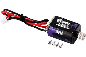 INJORA 130 Moteur à Balais 60T avec Acier Inoxydable Rouages pour FMS FCX24 1/24 RC Crawler Upgrade