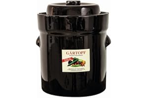 MS-STEINZEUG Gärtopf-Set braun 5l mit Deckel