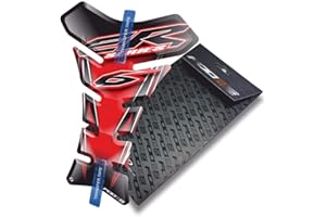 Fooqs Tankpad für Kawasaki Er6 Er-6f Er6f Er 6f Er-6n Er6n 6n (Rot)
