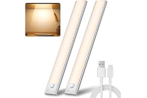 JEKEMORYE 30CM 2 Pack Warm White Under Cabinet Kitchen Lights LED