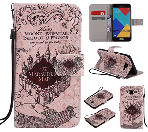 Feeltech Samsung Galaxy A510/A5 2016 Hülle PU-Leder und Brieftasche Bunte Muster Fall mit Magnetverschluss, Hybrid-Kickstand mit Stand-Funktion, schlagen Sie schützende weiche TPU Stoßstangenabdeckung und Kreditkartenhalter für Samsung Galaxy A510/A5 2016 Handgelenk Bügel-Buch-Art-Geldbeutel-Tasche mit 2 In 1 Berühren Sie Stift – Schloss - 8