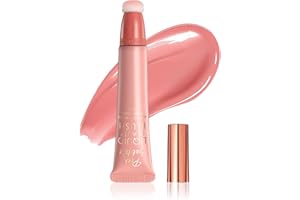 Prreal Liquid Blush Makeup Wand, Matte Blush Cream Liquid Blush for Cheeks and Lips, Face Blush Beauty Stick with Soft Cushion Applicator, Long-wearing Easily Blendable Blush Liquid for Women (01)