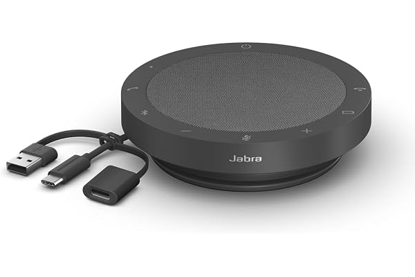 Jabra Speak2 55 Haut-Parleur Bluetooth sans Fil, 4 Micros Antibruit, Haut-Parleur 50 mm Pleine Gamme, Audio Large Bande, Compact et Portable, Certifié MS Teams, Gris Foncé