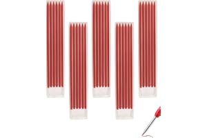 LEEQBCR 30 Stück Zimmermannsbleistift Minen - 2.8 mm Ersatzminen für Tischler, Solide Tieflochmarker für Konstruktion, Architekt Zeichnen(Rot)