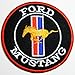 Produktbild Aufnäher Bügelbild Aufbügler Ford Mustang Crest Patches Embroidered Iron on Patch Black 7.5x7.5 Cm