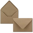 100 Quadratische Briefumschläge In Sandbraun – 15,5x15,5 Cm, 120 G/m², Mit Nassklebung