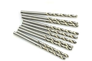 SUPERTOOL HSS-Schnellarbeitsstahlbohrer, 0,9 mm, gerader Schaft, metrischer Bohrer für Holz, Kunststoff, Aluminium (10 Stück)