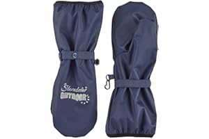 Sterntaler Handschuh mit Stulpe uni - Jungen Matsch Handschuhe mit langem Schaft verschweißten Nähten und reflektierendem Detail - gefütterte Baby und Kinder Regen Fäustlinge