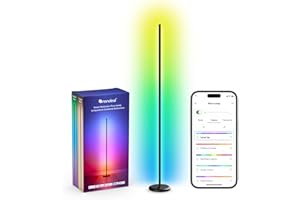 Nanoleaf Lampadaire LED RGB 1700lm, Lampe sur Pied pour Salon Compatible avec Alexa et Matter, Synchronisation Musicale, 16 Millions Couleurs et 200+ Modes de Scène, Lampe de Chambre