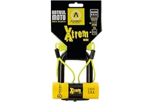 AUVRAY - Antivol moto bloque disque MINI U - BLOCK DISC XTREM MINI - Haute sécurité - Cordon de rappel-Certifié SRA et ART-Recommandé par les assurances-Résistance maximale-Double système verrouillage