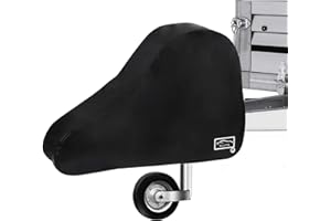 ELUTO Caravan Tow Hitch Cover Universal Leather Caravan Trailer with Inner Cotton Towing Accessories Hitch Cover Protector Waterproof Trailers Cover with Straps and Fluorescent Strips