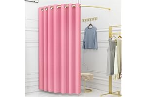 TEENKON Negozio di abbigliamento camerino, spogliatoio da 55 pollici utilizzato in centro commerciale e ufficio, spogliatoio per protezione della privacy e divisorio, include tenda ombreggiante, asta