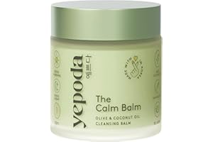 Yepoda The Calm Balm, Delicato Struccante & Balsamo Detergente Profondo, Rimuove Trucco Waterproof e Impurità, Detergente Viso Coreano Vegano per Tutti i Tipi di Pelle, 80 g