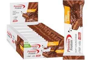 Premier Protein Soft Crunch Bar Triple Chocolate 12x45g - High Protein Low Sugar + Réduction des glucides + Sans huile de palme