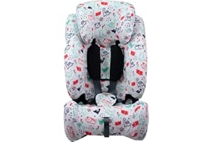 JYOKO Kids Funda de algodón para Silla de Coche Compatible con Klippan Triofix y Century (Dino Party, Century)