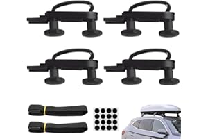 NTGRTY 4 juegos de fijación para cofre de techo en U, kit universal de montaje para furgoneta, tornillos en U, abrazaderas de 85 mm, juego de accesorios con 8 tuercas