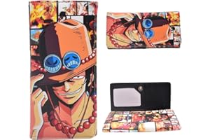 LGQHCE Onepiiece Portefeuille Onepiiece Enfant Portefeuille Dessin Animé Long Portefeuille Carte Bancaire Carte Membre Coupons Carte Portefeuille pour Garçons Filles Cadeau Décoration