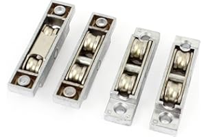 UXCELL sourcing map 4pcs Roue poulies de fenêtre roulette 13 mm Essieu rotatif Double rouleaux