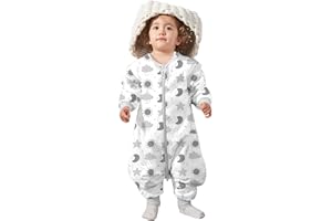 Lictin Saco de Dormir con Pies y Manga 2.0TOG-Saco de Dormir para Bebés,Saco de Dormir Bebe Niños con Mangas Extraíbles, Saco de Dormir Bebé Invierno de Material para 36-54 Meses（85-105 cm）