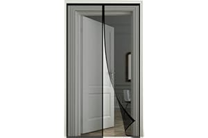 ZZUU Zanzariera Magnetica per Porta，130x205cm (51.18x80.7in) Magnetico Chiusura Automatica Tendina Anti Zanzare ，per Porte Finestre Balcone Soggiorno Mantiene Stanza Traspirante Senza Zanzare-Nera