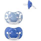 Suavinex, Pack of 2 Pacifiers for Babies 6/18 Months, with Physiological Silicone Teat SX Pro Symmetrical, Flat and Flexible,