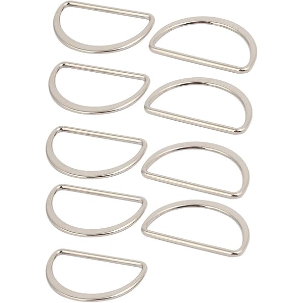 Sourcing Map D-Ringe Aus Aluminium – 9 Stück, Silber, 50 Mm Innere Breite