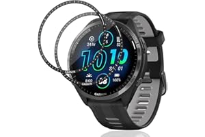 Jewloofa Vetro Temperato per Garmin Forerunner 965 Pellicola Protettiva [2 Pezzi], Durezza 9H/Anti-Impronte, Vetro Pellicola Protettiva per Garmin Forerunner 965