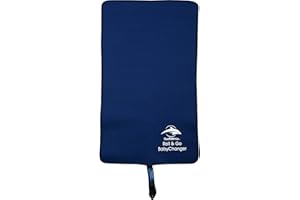 Konfidence Splashy™ Roll & Go Baby Changer Mat - Portable, Travel, Neoprene Non Slip Rubber Back Changing Mat, Just Roll it up and Go! (Navy)
