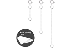 ALEXCRAFT Catena di Estensione in Argento Sterling 925 da Donna, Estensione della Catena per estendere collane e Braccialetti