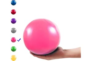 Vaupan Mini Pelota de Ejercicio, Pelota de Gimnasio pequeña de 9 Pulgadas con Pajita Inflable para Yoga, Pilates, Estabilidad, Barra, Terapia física, Estiramiento, Entrenamiento básico