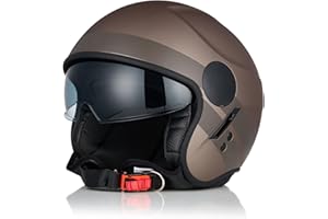 ORIGINE Casco Jet Moto Casco Scooter Moto Abierto con Visera Homologado ECE