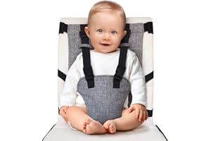 Bärbar säkerhetssele för baby, Hopfällbar bärbar barnmatstol säkerhetssele | Barnstol, baby, sittstol, skyddsbä , justerbara remmar för spädbarnsnäring för resor, hem, restaurang