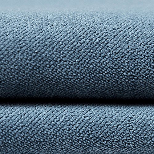 McAlister Textiles Luxury simple Matt Samt Kissen mit Ente Feder Füllmaterial, 40cm x 40cm, Benzin Blau - 4