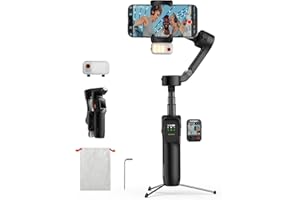 hohem iSteady V3 Ultra Smartphone Gimbal, iPhone Gimbal mit 360° Follow, multimodalem AI-Tracker, 1,22" Touchscreen, Integrierte Verlängerungsstange, iSteady 9.0 Handy Stabilisator für Vlog Tiktok