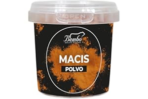 BEMBO QUALITÀ D'AUTORE Macis en Polvo Bembo 50 g - Endocarpo de la Nuez Moscada - Especia natural y aromática – Ideal para Pudines, Cremas, Tartas, Galletas y Licores