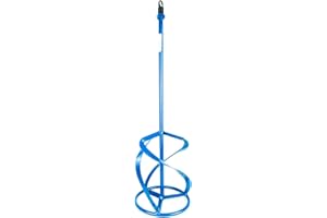 Toolty Professional Mixing Paddle 140 x 750mm - M14 Thread - Painted Mixer Whisk Stirrer - Negative 3-Blade - for Plaster, Gypsum, Adheives, Concrete, Cement, Glue, Paint, DIY - TLTY-1574P