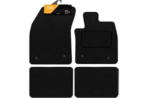 FSW - Tailored Mats - Fits Ford Focus MK4 2018-2023 Black Carpet - Anti Slip Mat - Non Slip Car Floor Mat, Fitted With Clips & Granulated Backing - 4 Pc Floor Mat Only