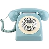 Sangyn Classic Retro Telephone Vintage Style Cord Phone with Push Button Old Fashioned Landline Desk Phone for Home Office Ho