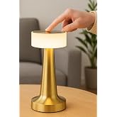 مصباح مكتبي Busstier 3 Modes Touch Denver Gold لاسلكي قابل لإعادة الشحن عبر USB مصباح مكتبي LED قابل لإعادة الشحن بتصميم عصري T