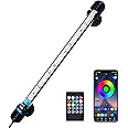 VARMHUS Submersible LED Aquarium Light,Fish Tank Light with Remote Controller&APP Control,DIY Full Spectrum Optional Color&Intelligent Timing and Dimming,29 Light Modes and 4 Music Modes RGB-28cm