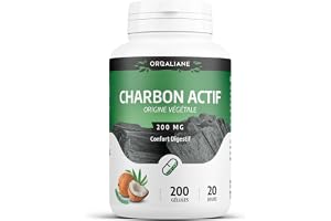 Charbon Végétal Activé - 200 mg - 200 gélules - ORGALIANE