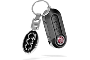 OYDDL Porte-clés universel en fibre de carbone avec logo de voiture compatible avec Alfa Romeo Giulia Stelvio 159 Brera 147 156 Giulietta Accessoires