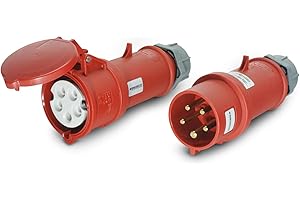 CEE Plug & Coupling Set 400 V/32 A 5p IP44 with Phase Inverter Mennekes